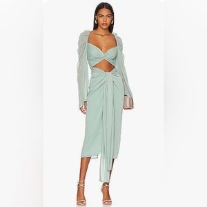 Andrea lyamah X REVOLVE MILLI DRESS in Ocean Blue, worn 1x for a wedding